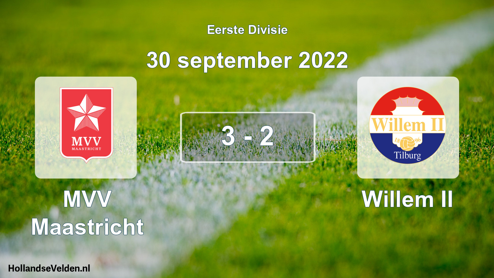 Gespeelde wedstrijd: MVV Maastricht - Willem II 3 - 2 (30 september 2022)