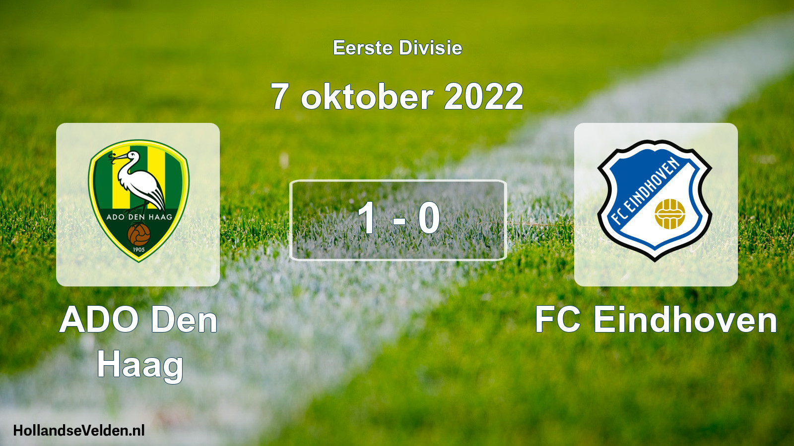Gespeelde wedstrijd: ADO Den Haag - FC Eindhoven 1 - 0 (7 oktober 2022)