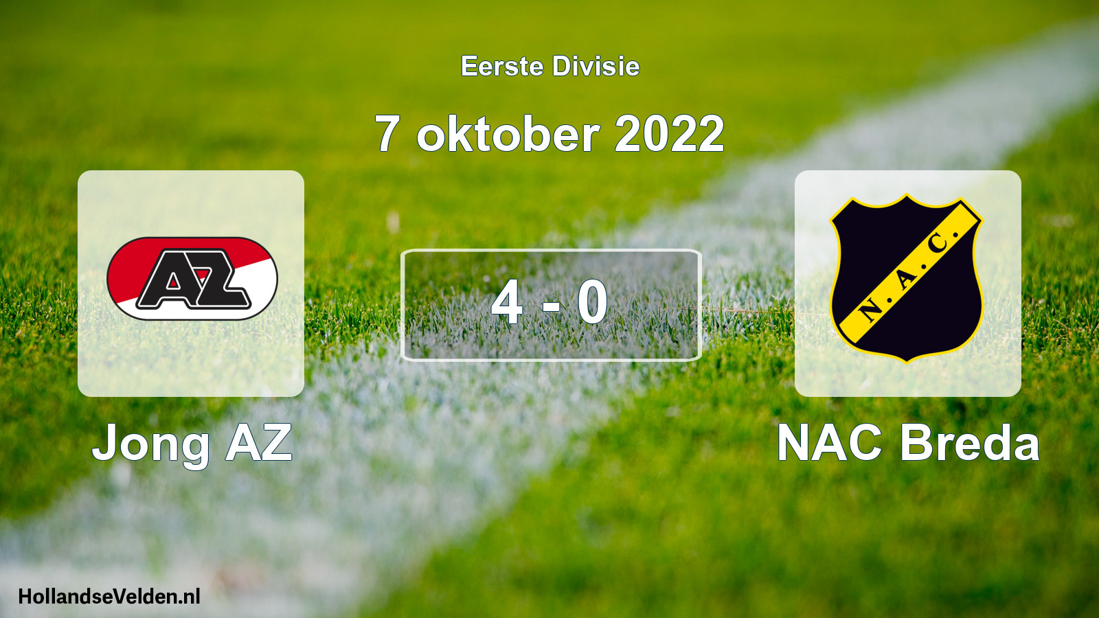 Gespeelde wedstrijd: Jong AZ - NAC Breda 4 - 0 (7 oktober 2022)