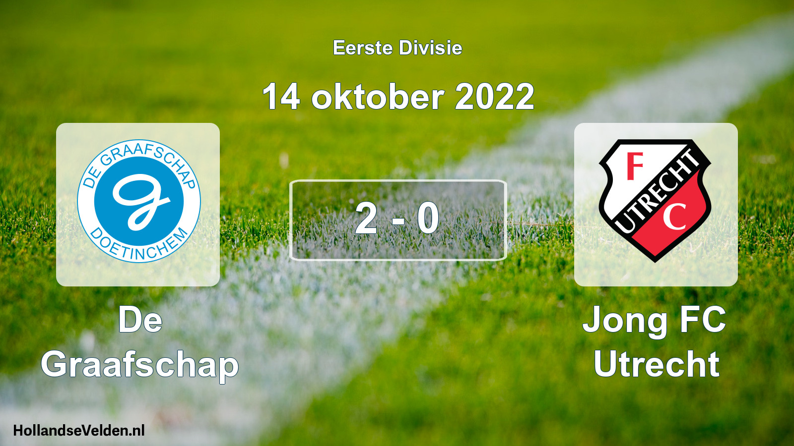 Gespeelde wedstrijd: De Graafschap - Jong FC Utrecht 2 - 0 (14 oktober 2022)