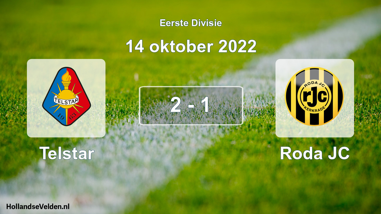 Gespeelde wedstrijd: Telstar - Roda JC 2 - 1 (14 oktober 2022)