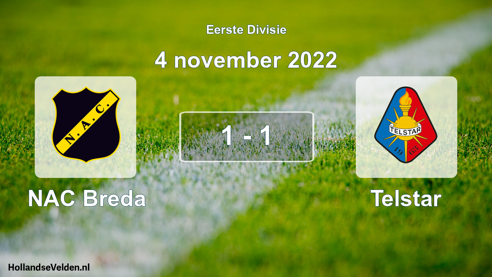 Gespeelde wedstrijd: NAC Breda - Telstar 1 - 1 (4 november 2022)