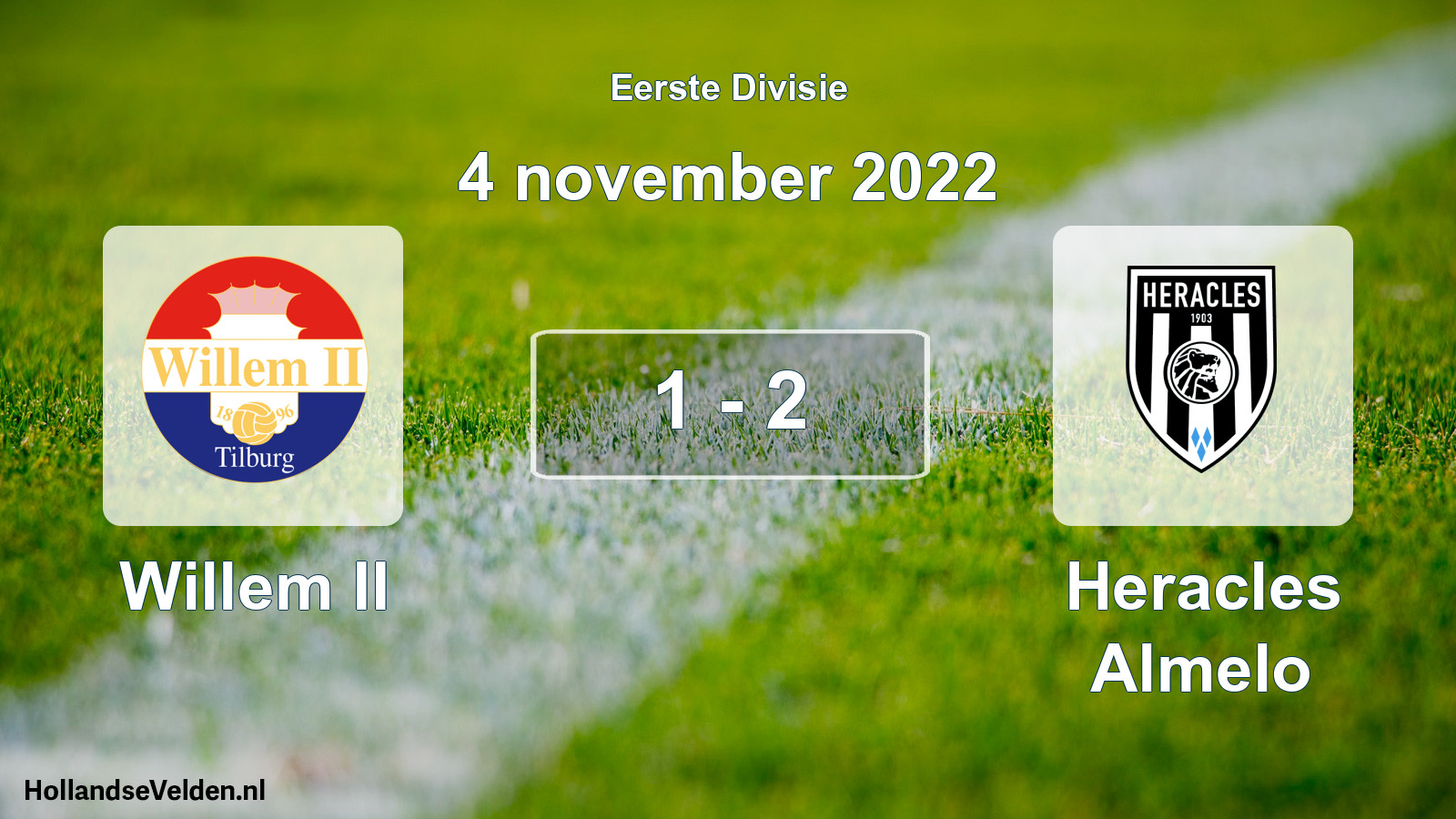 Gespeelde wedstrijd: Willem II - Heracles Almelo 1 - 2 (4 november 2022)