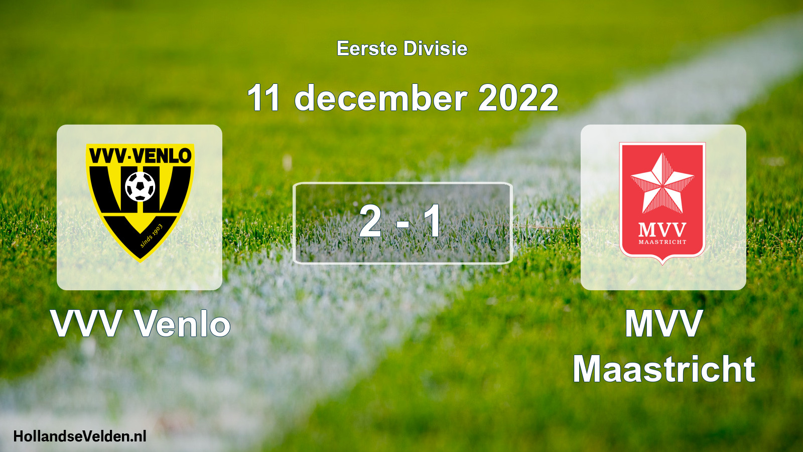 Gespeelde wedstrijd: VVV Venlo - MVV Maastricht 2 - 1 (11 december 2022)