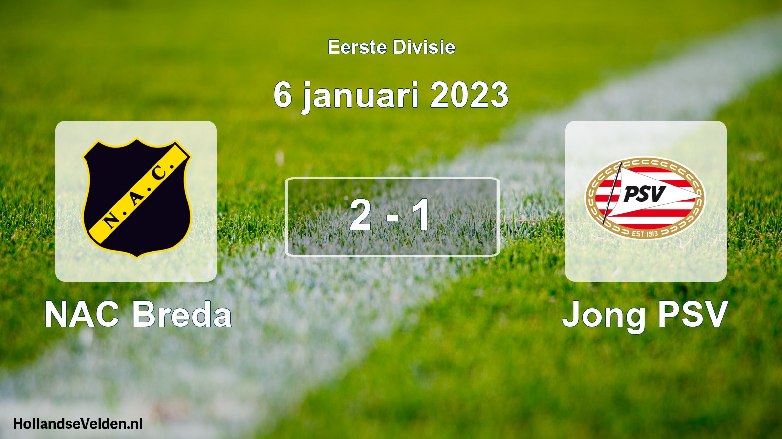 Gespeelde wedstrijd: NAC Breda - Jong PSV 2 - 1 (6 januari 2023)