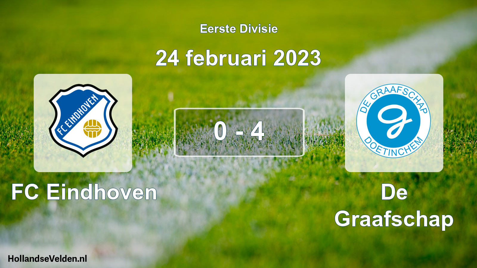 Gespeelde wedstrijd: FC Eindhoven - De Graafschap 0 - 4 (24 februari 2023)