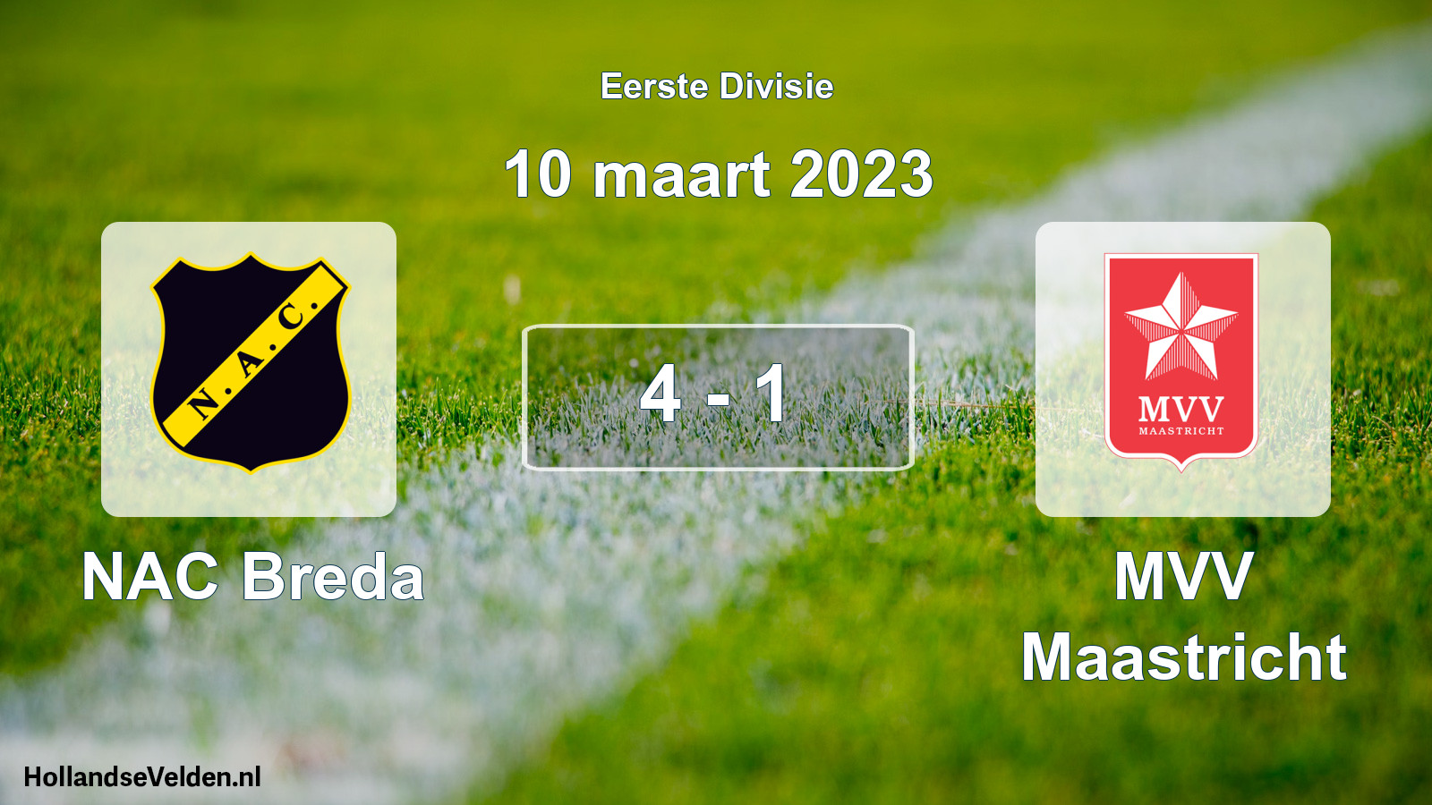 Gespeelde wedstrijd: NAC Breda - MVV Maastricht 4 - 1 (10 maart 2023)