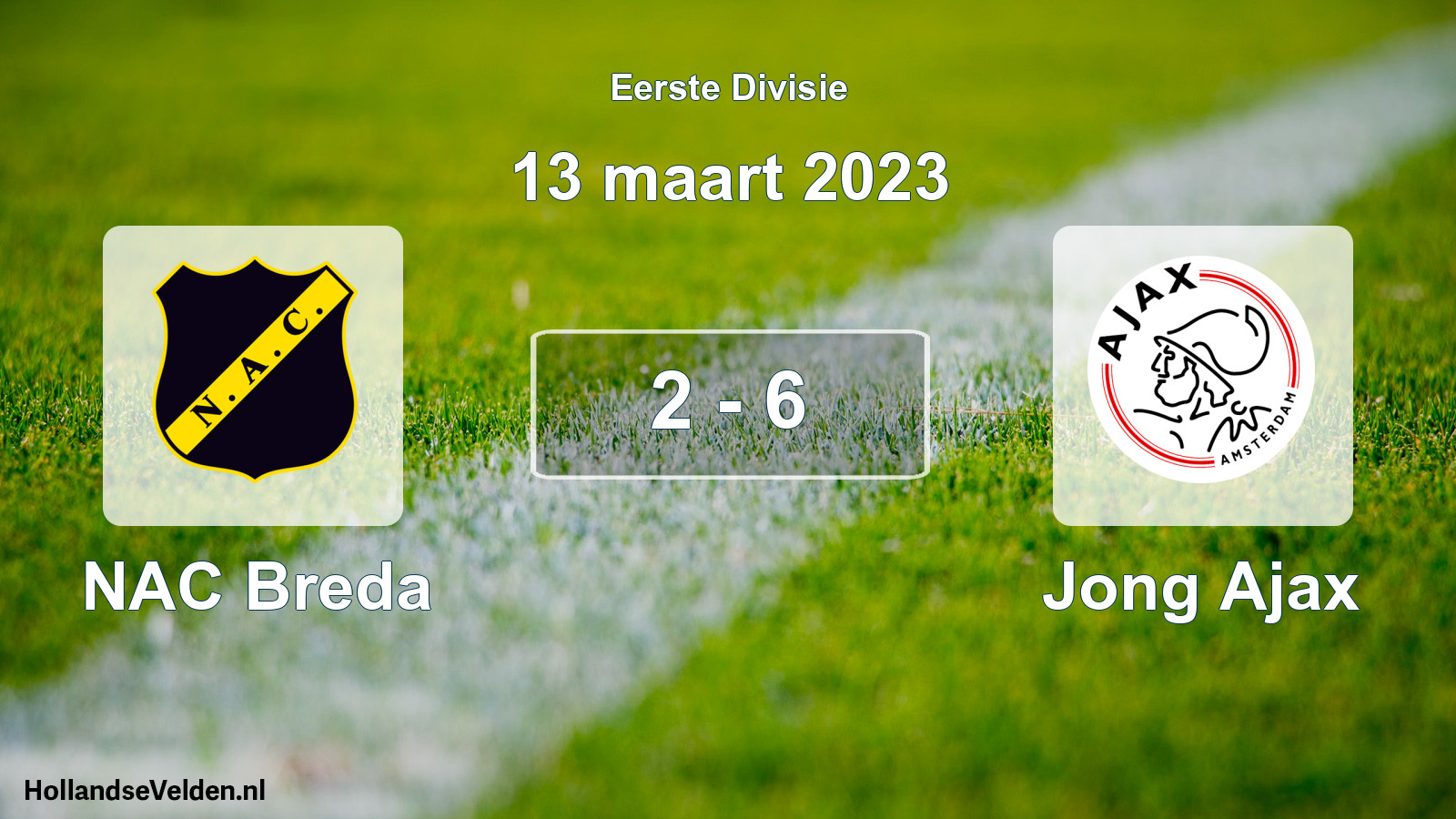 Gespeelde wedstrijd: NAC Breda - Jong Ajax 2 - 6 (13 maart 2023)