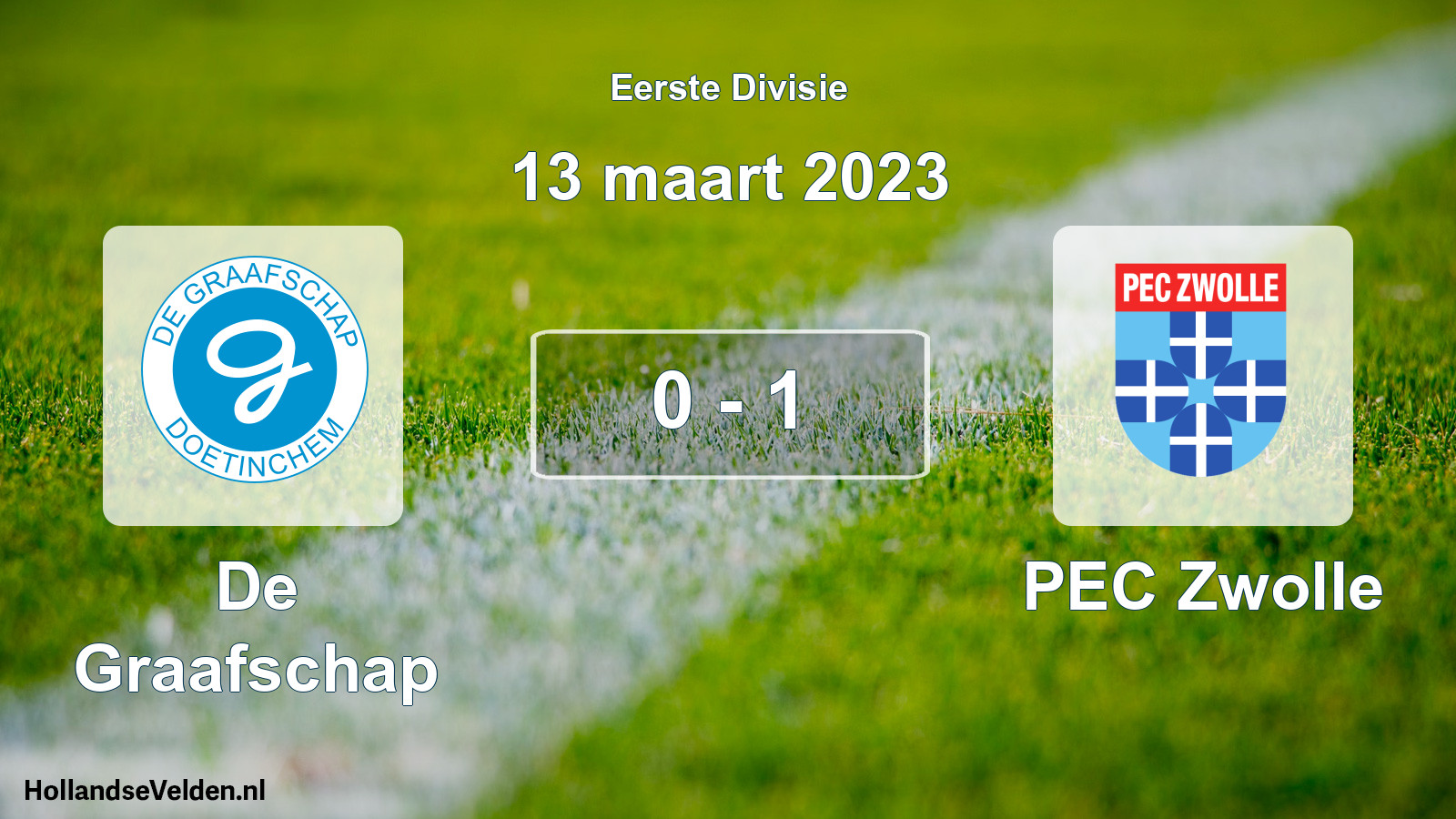 Gespeelde wedstrijd: De Graafschap - PEC Zwolle 0 - 1 (13 maart 2023)