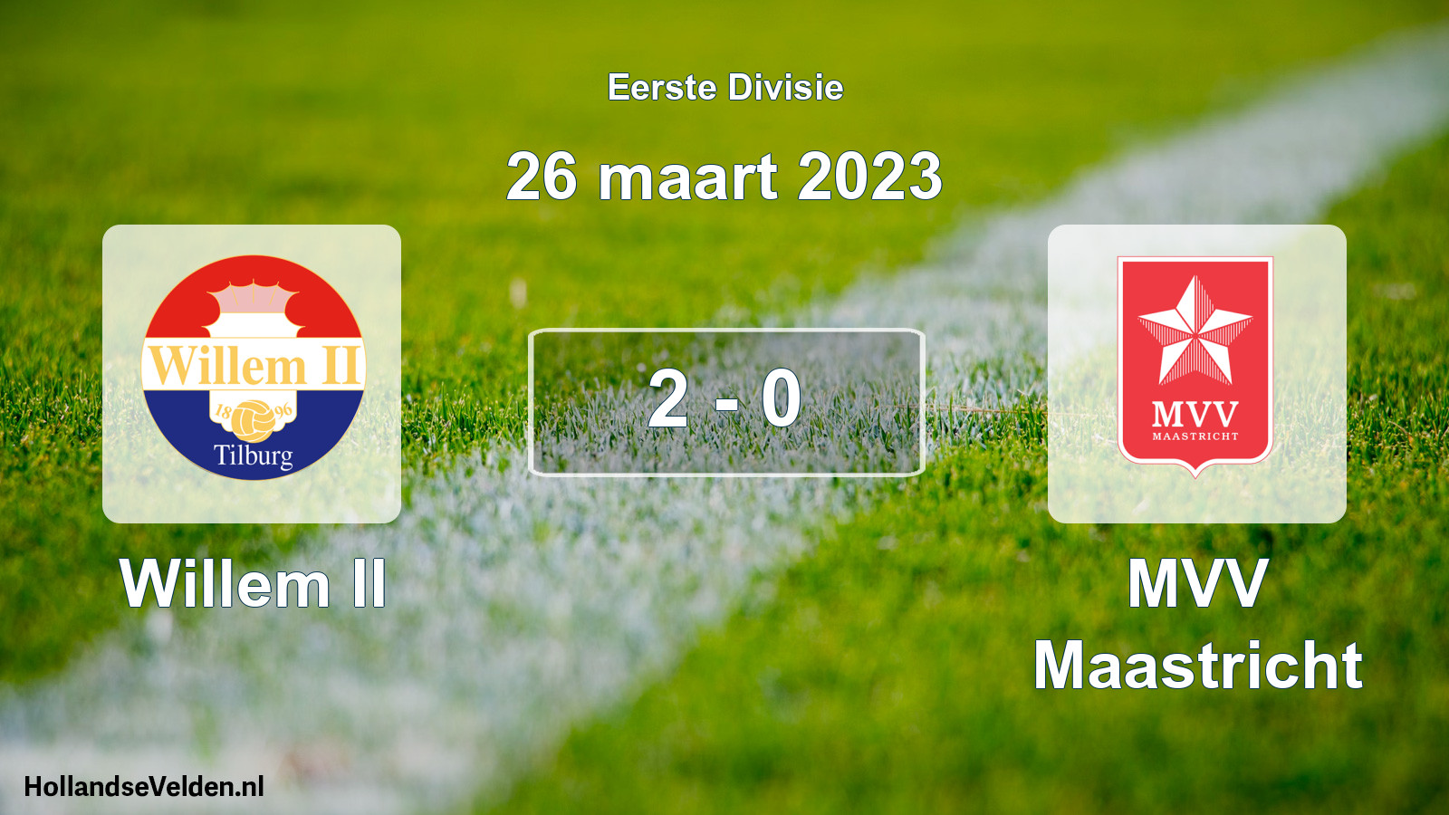 Gespeelde wedstrijd: Willem II - MVV Maastricht 2 - 0 (26 maart 2023)