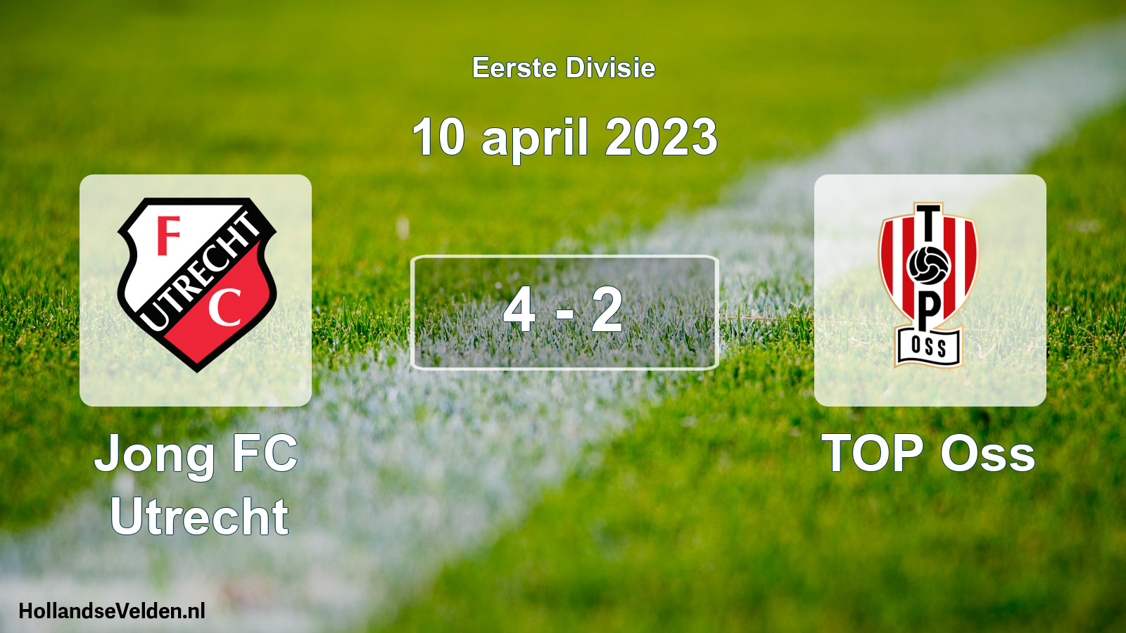Gespeelde wedstrijd: Jong FC Utrecht - TOP Oss 4 - 2 (10 april 2023)