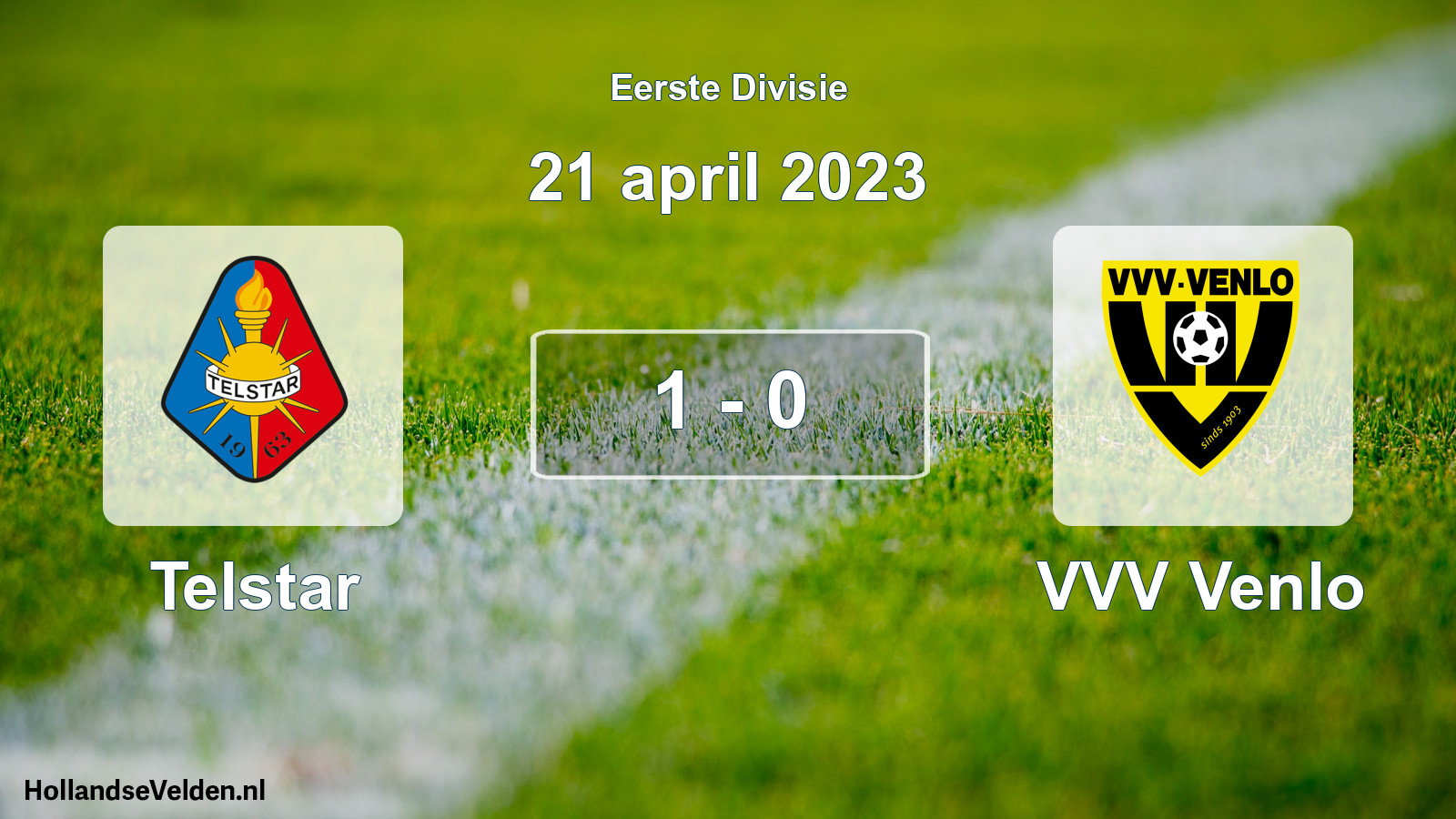 Gespeelde wedstrijd: Telstar - VVV Venlo 1 - 0 (21 april 2023)
