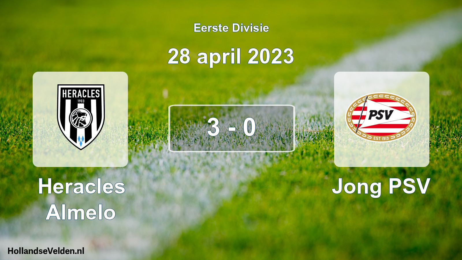 Gespeelde wedstrijd: Heracles Almelo - Jong PSV 3 - 0 (28 april 2023)