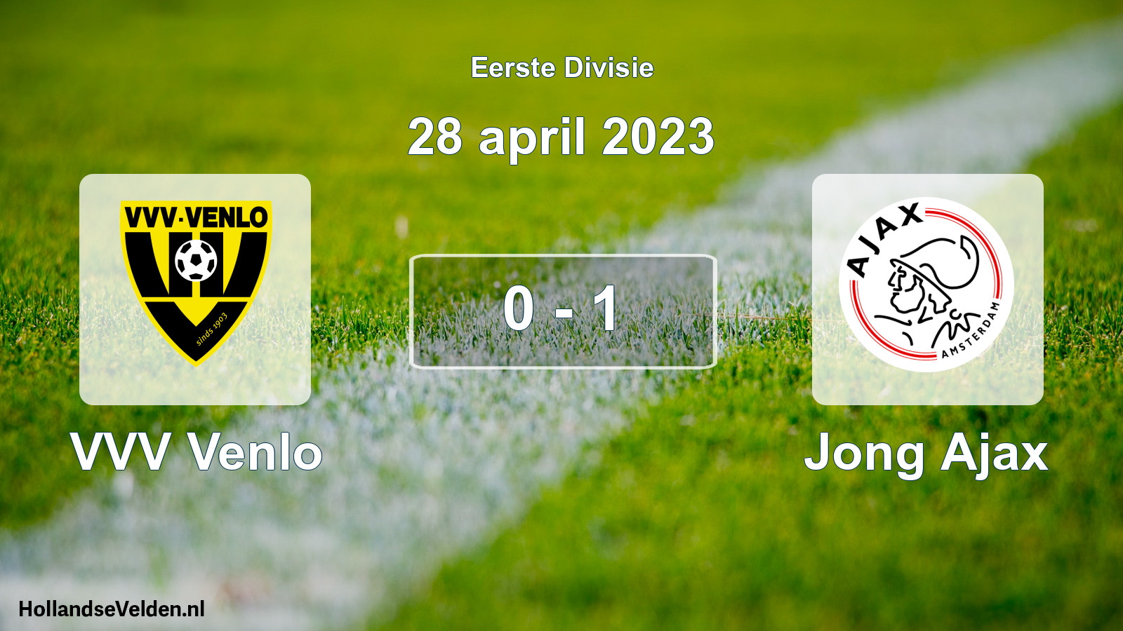 Gespeelde wedstrijd: VVV Venlo - Jong Ajax 0 - 1 (28 april 2023)