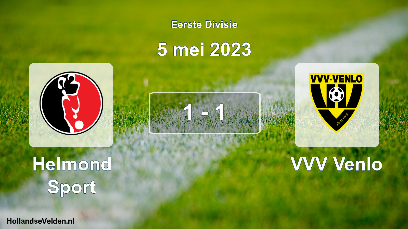 Gespeelde wedstrijd: Helmond Sport - VVV Venlo 1 - 1 (5 mei 2023)