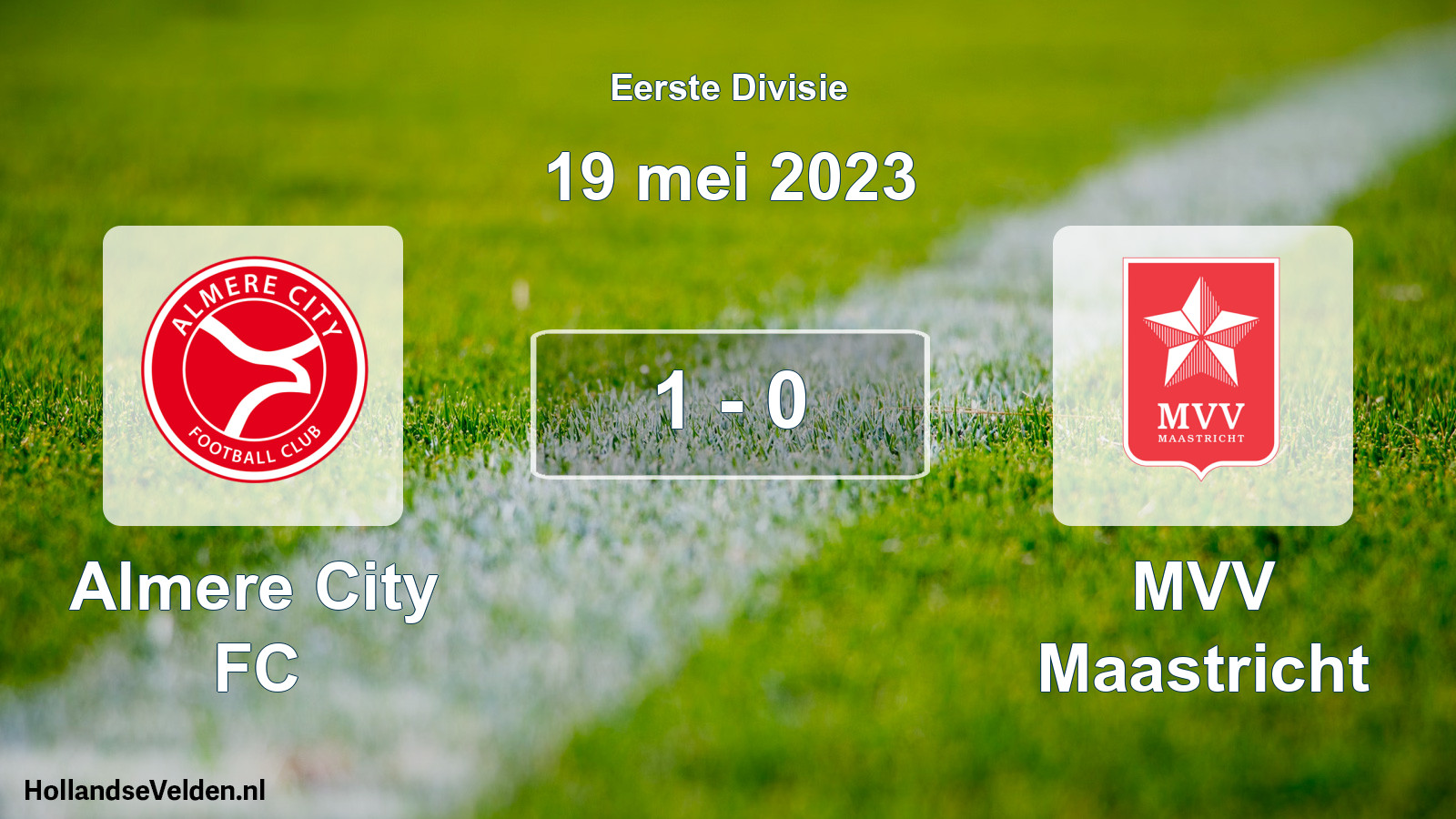 Gespeelde wedstrijd: Almere City FC - MVV Maastricht 1 - 0 (19 mei 2023)