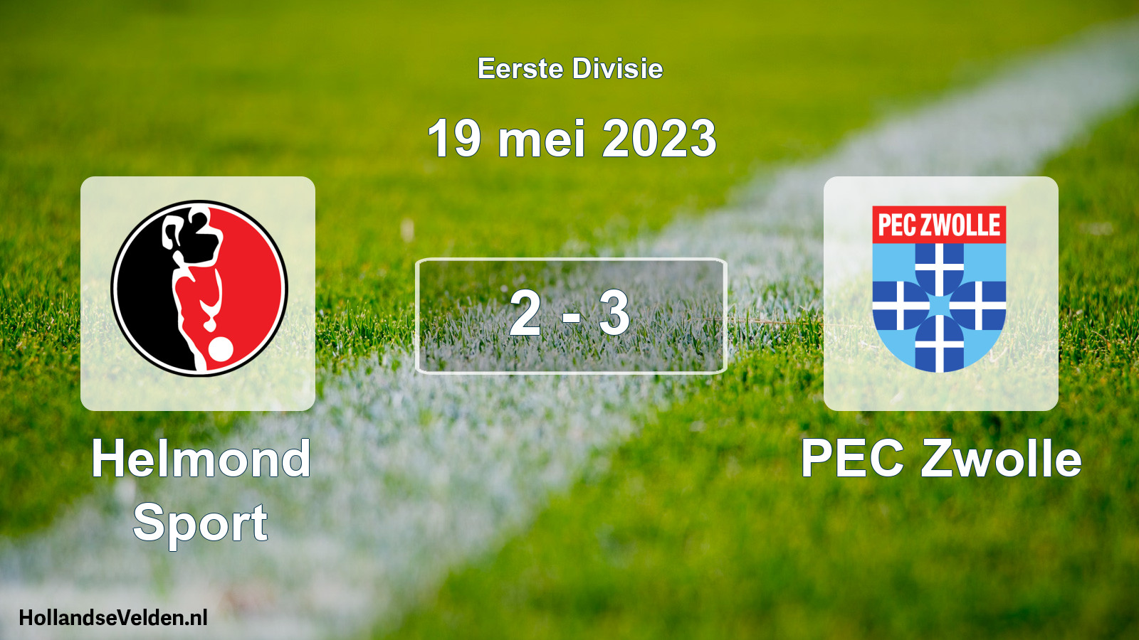 Gespeelde wedstrijd: Helmond Sport - PEC Zwolle 2 - 3 (19 mei 2023)