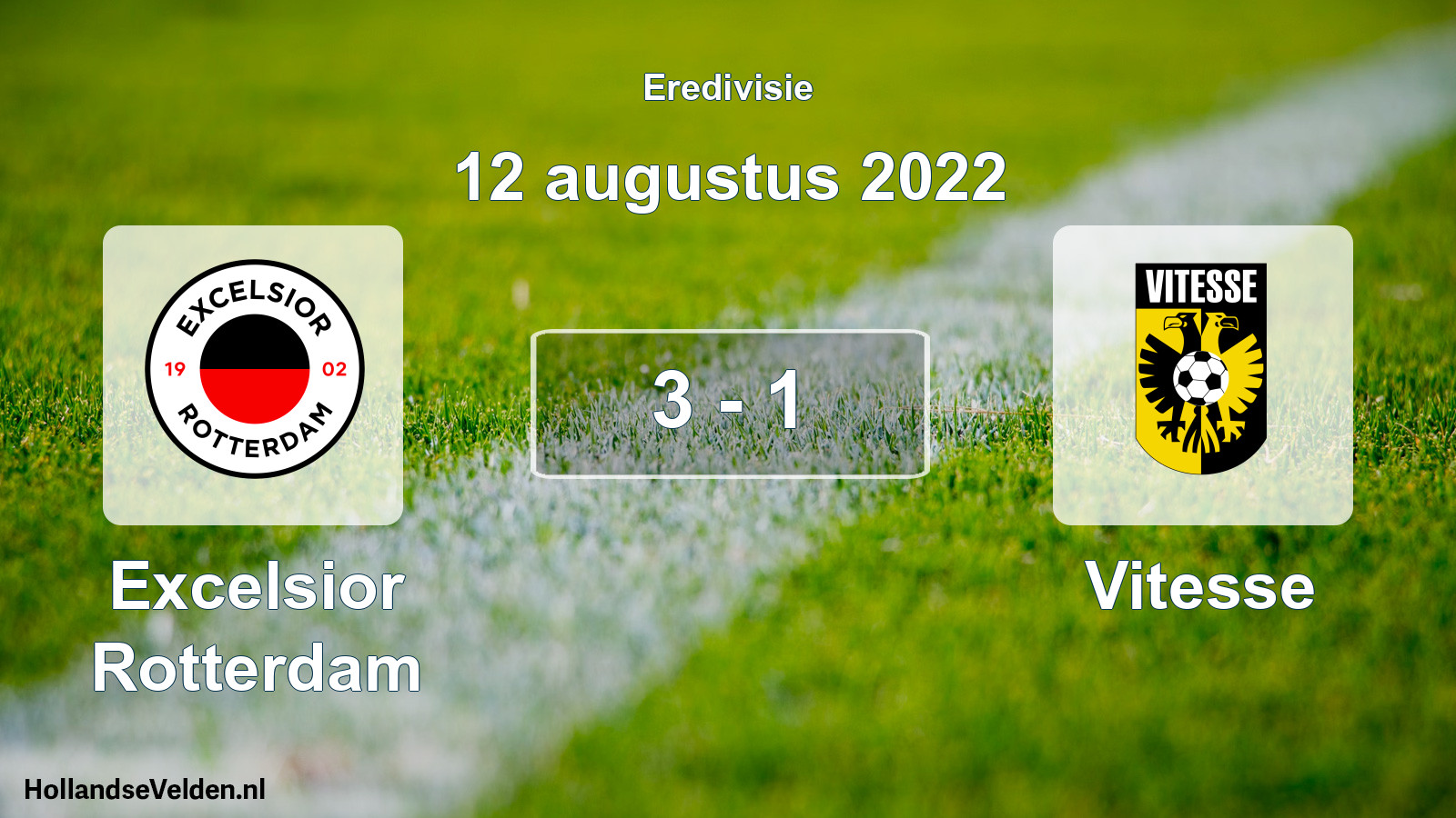 Gespeelde wedstrijd: Excelsior Rotterdam - Vitesse 3 - 1 (12 augustus 2022)
