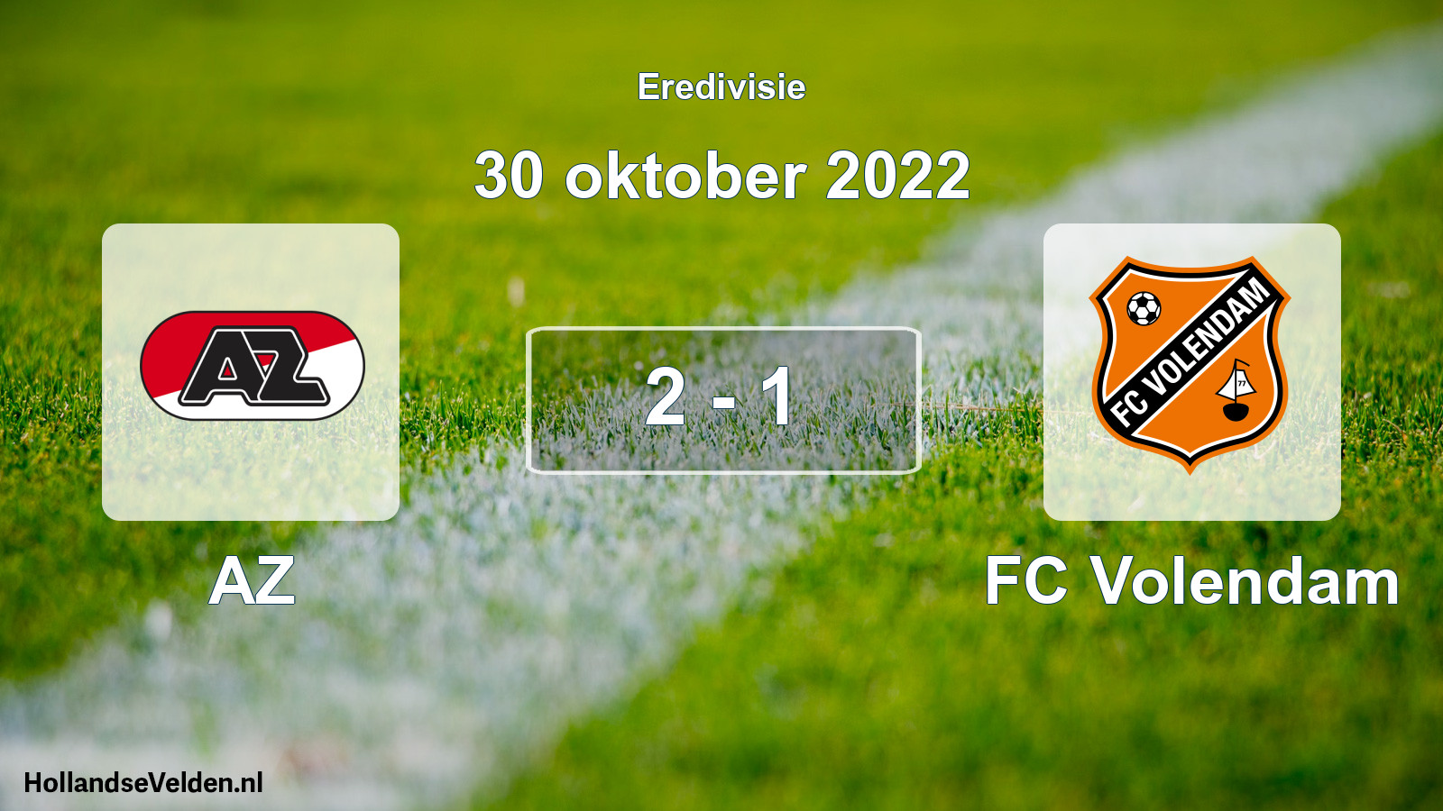 Gespeelde wedstrijd: AZ - FC Volendam 2 - 1 (30 oktober 2022)
