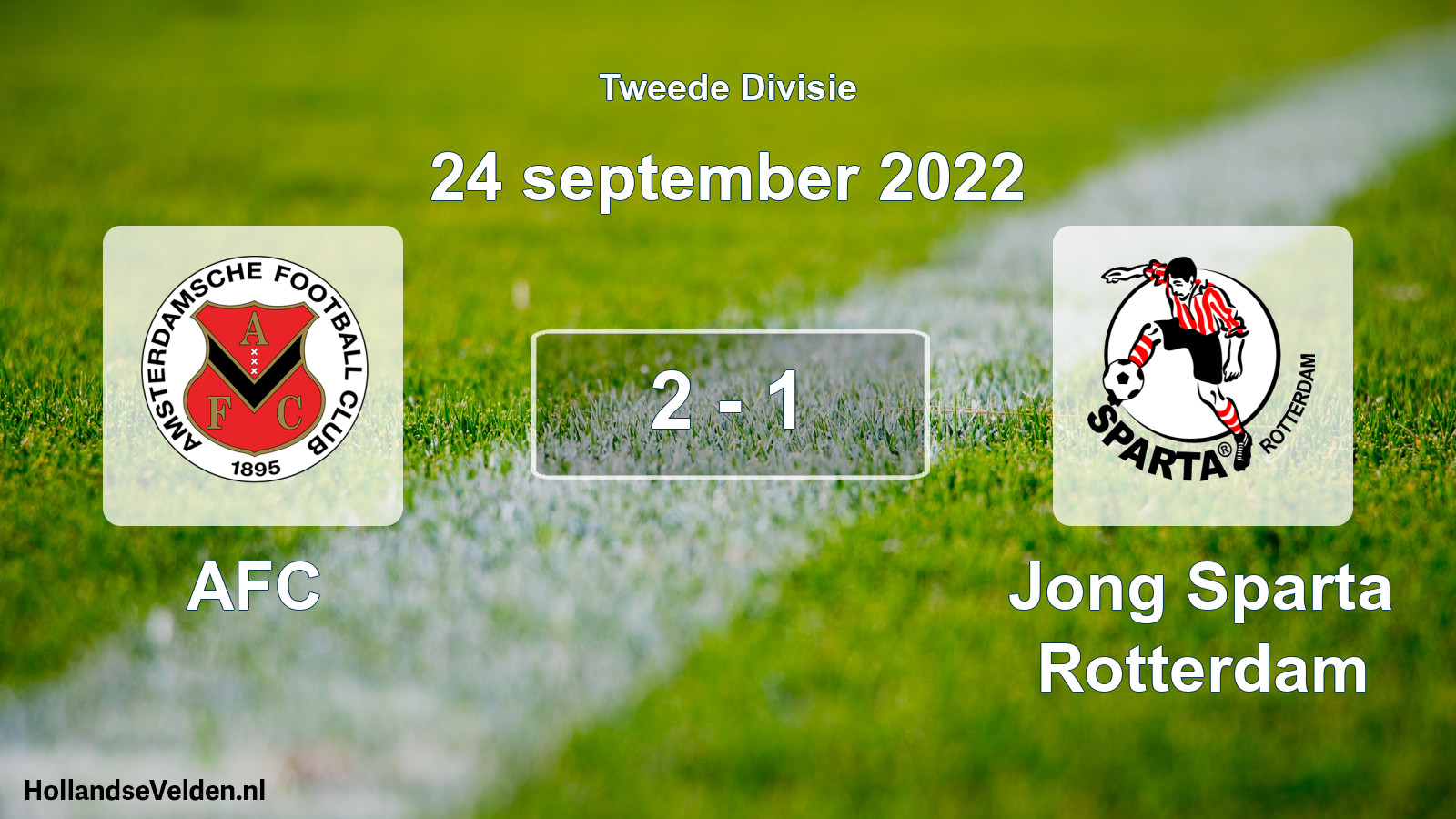Gespeelde wedstrijd: AFC - Jong Sparta Rotterdam 2 - 1 (24 september 2022)