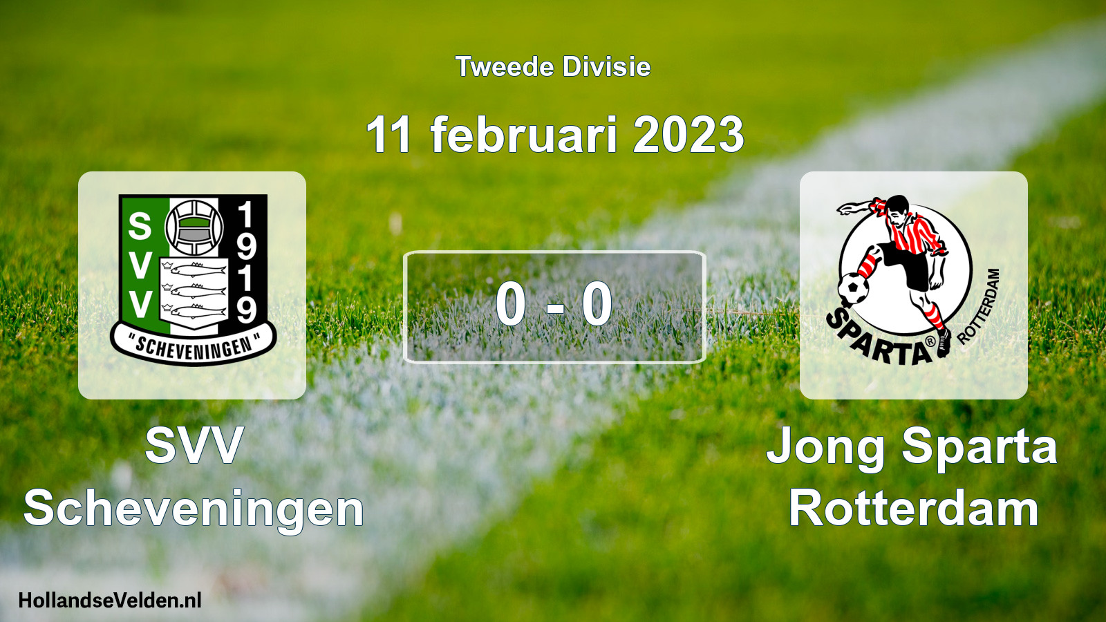 Gespeelde wedstrijd: SVV Scheveningen - Jong Sparta Rotterdam 0 - 0 (11 februari 2023)