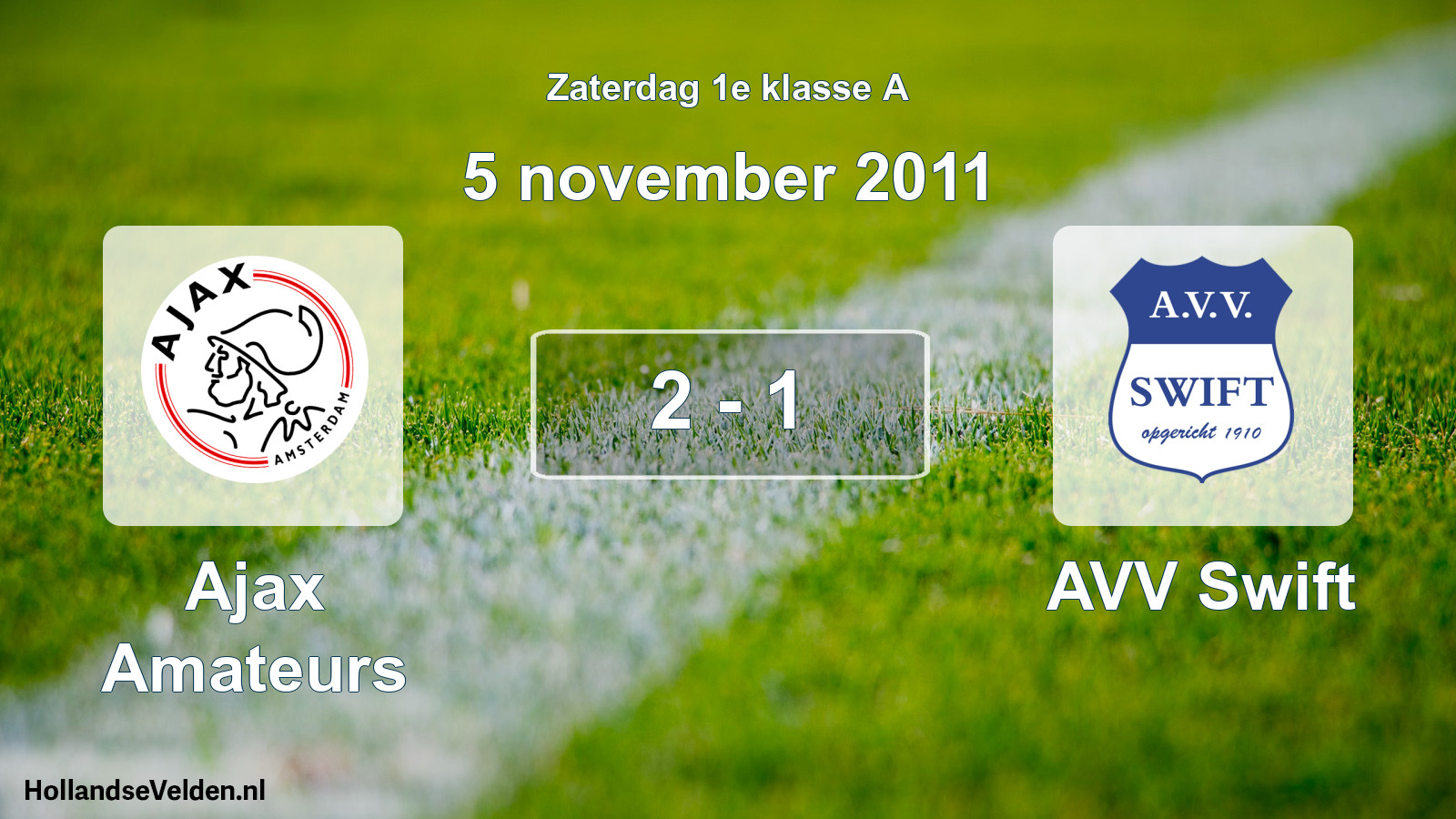 Gespeelde wedstrijd: Ajax Amateurs - AVV Swift 2 - 1 (5 november 2011)