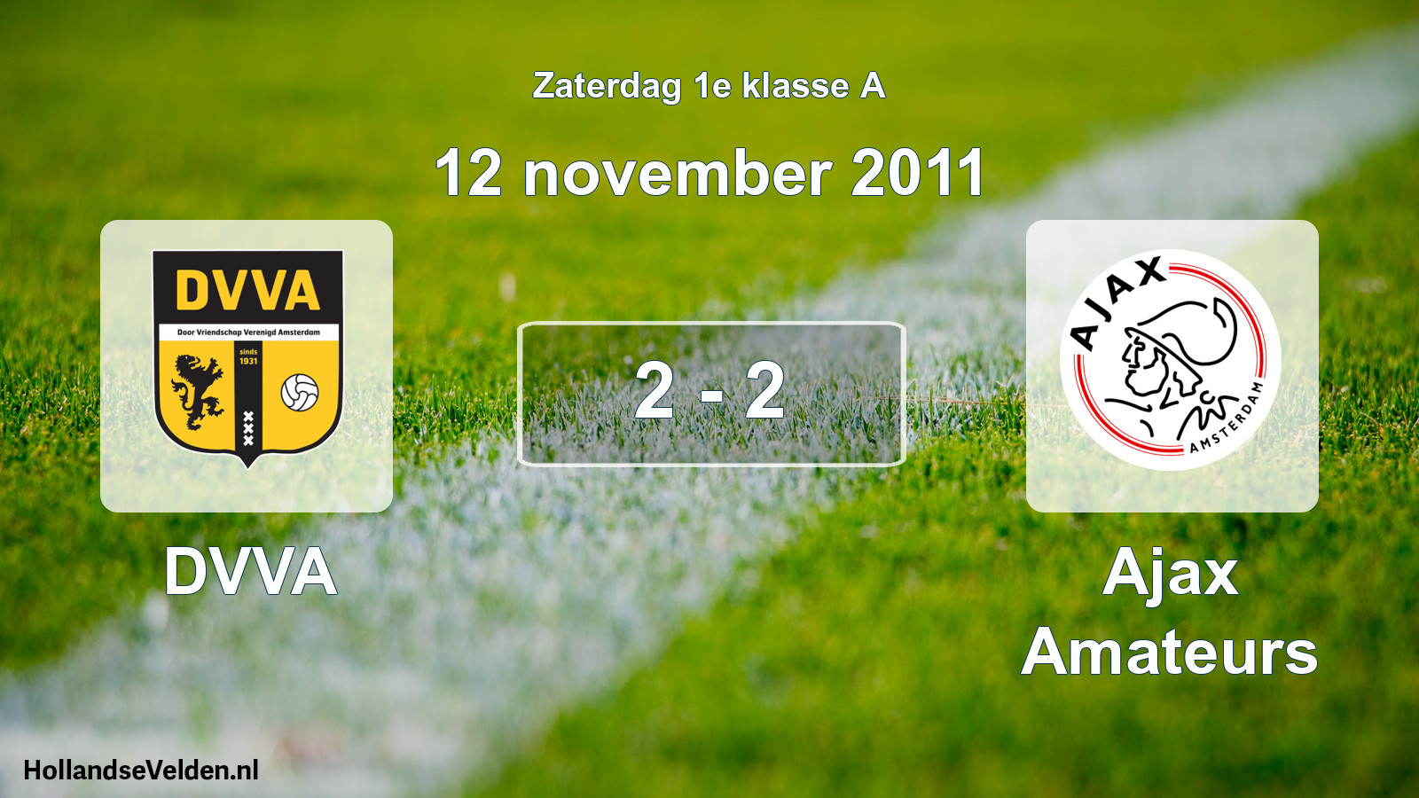 Gespeelde wedstrijd: DVVA - Ajax Amateurs 2 - 2 (12 november 2011)