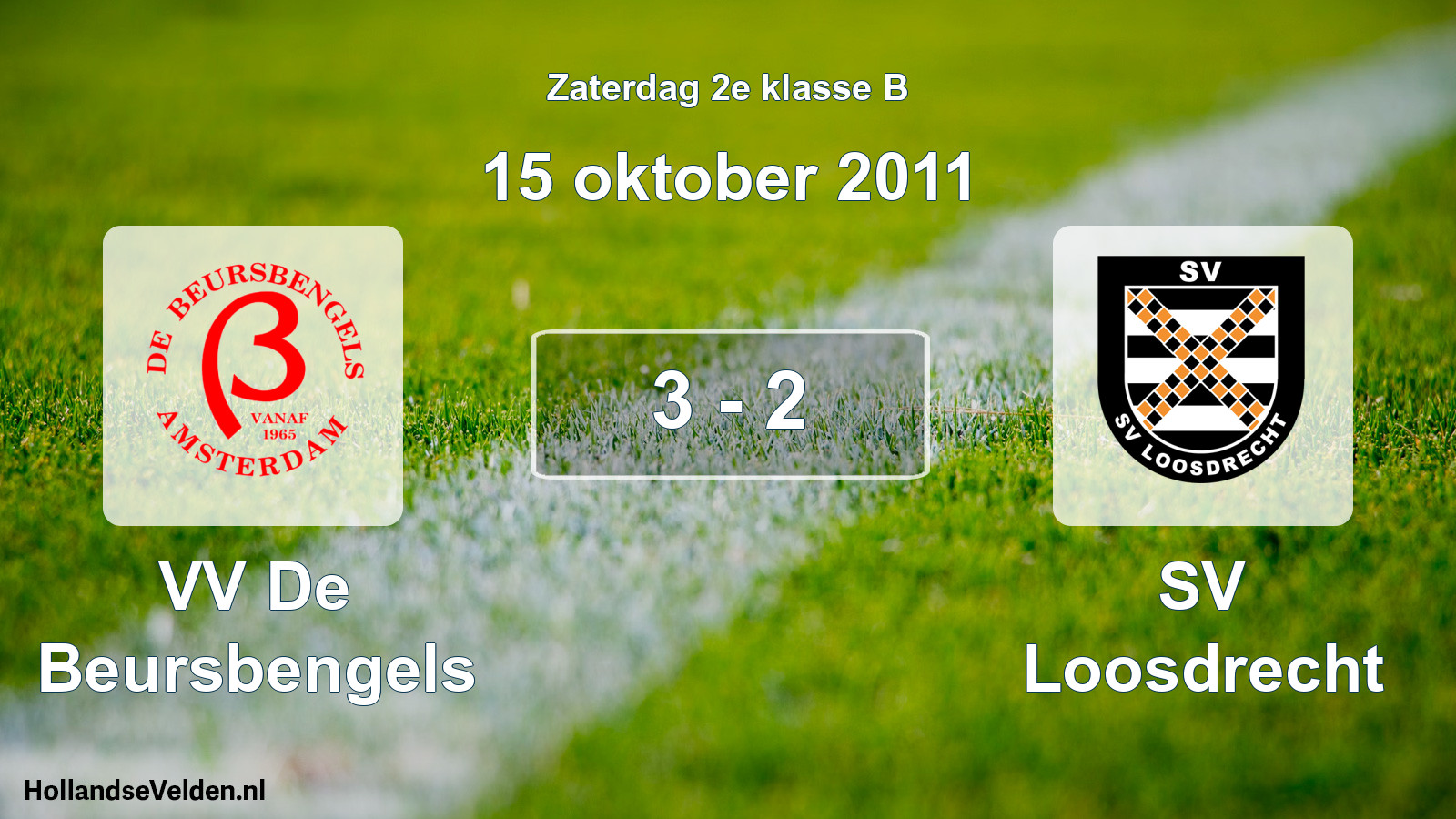 Gespeelde wedstrijd: VV De Beursbengels - SV Loosdrecht 3 - 2 (15 oktober 2011)