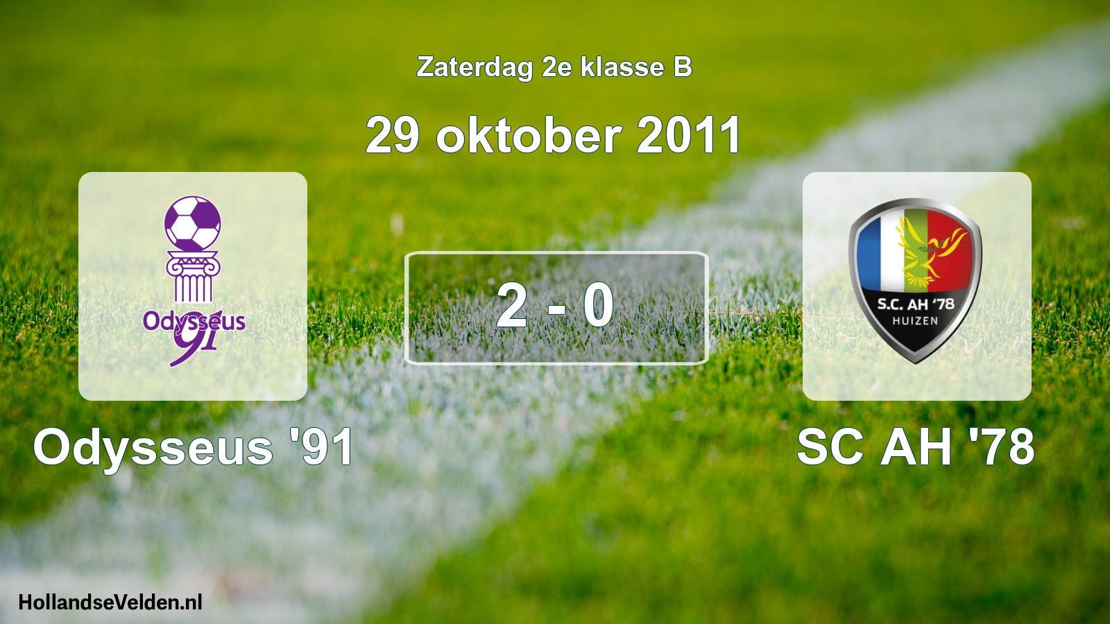Gespeelde wedstrijd: Odysseus '91 - SC AH '78 2 - 0 (29 oktober 2011)