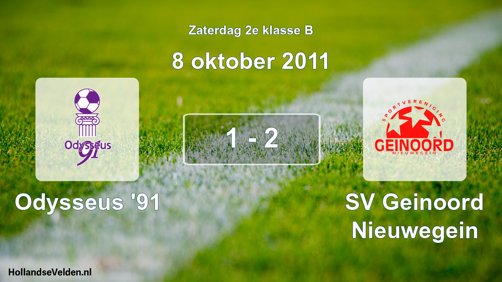 Gespeelde wedstrijd: Odysseus '91 - SV Geinoord Nieuwegein 1 - 2 (8 oktober 2011)