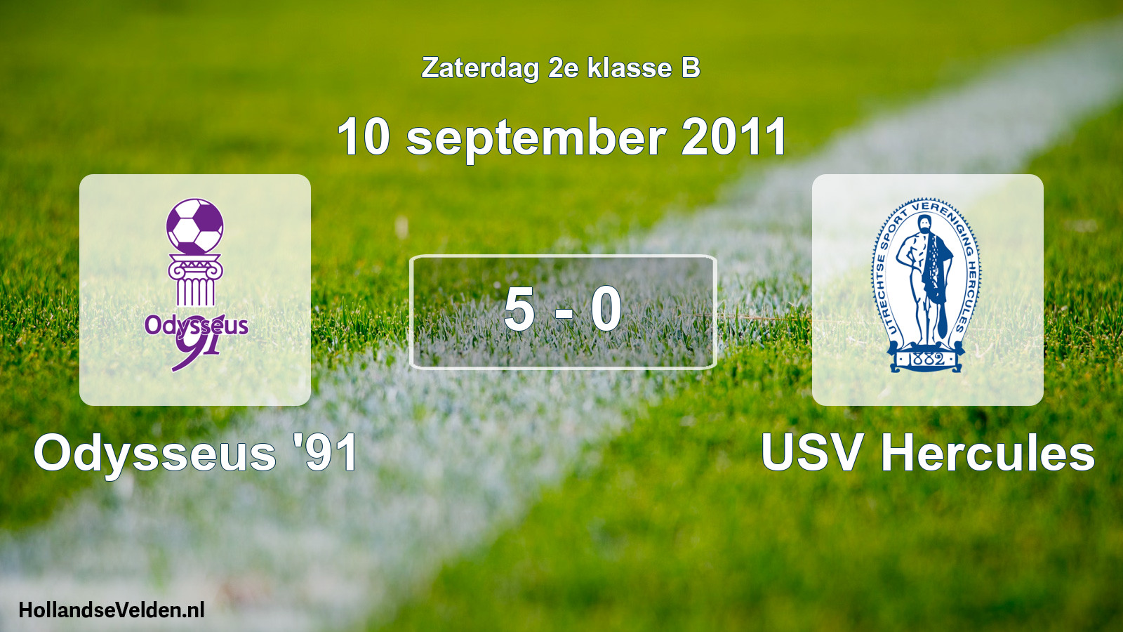 Gespeelde wedstrijd: Odysseus '91 - USV Hercules 5 - 0 (10 september 2011)