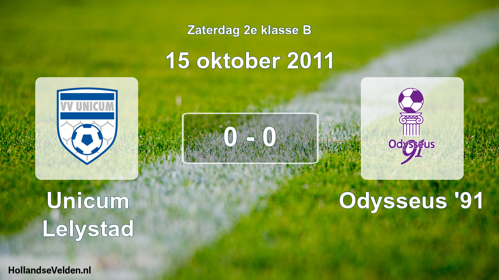 Gespeelde wedstrijd: Unicum Lelystad - Odysseus '91 0 - 0 (15 oktober 2011)