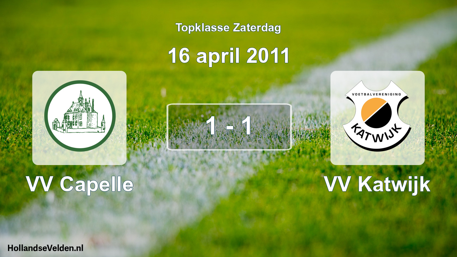 Gespeelde wedstrijd: VV Capelle - VV Katwijk 1 - 1 (16 april 2011)