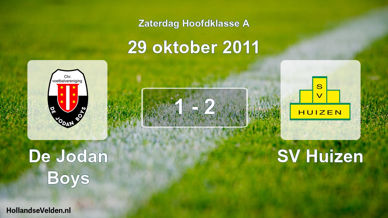 Gespeelde wedstrijd: De Jodan Boys - SV Huizen 1 - 2 (29 oktober 2011)