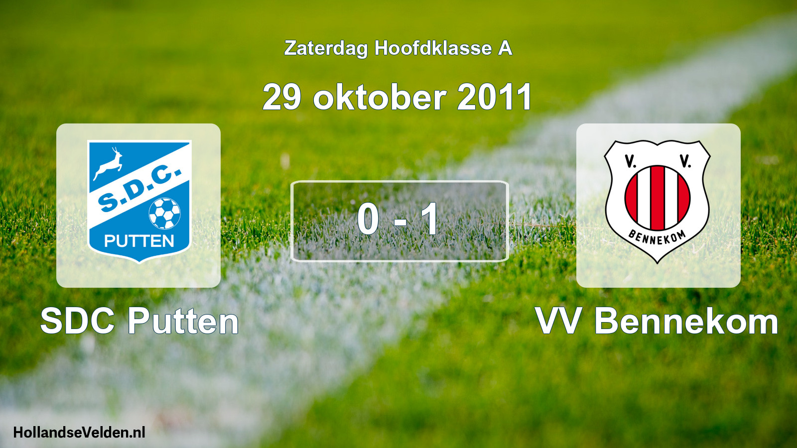 Gespeelde wedstrijd: SDC Putten - VV Bennekom 0 - 1 (29 oktober 2011)