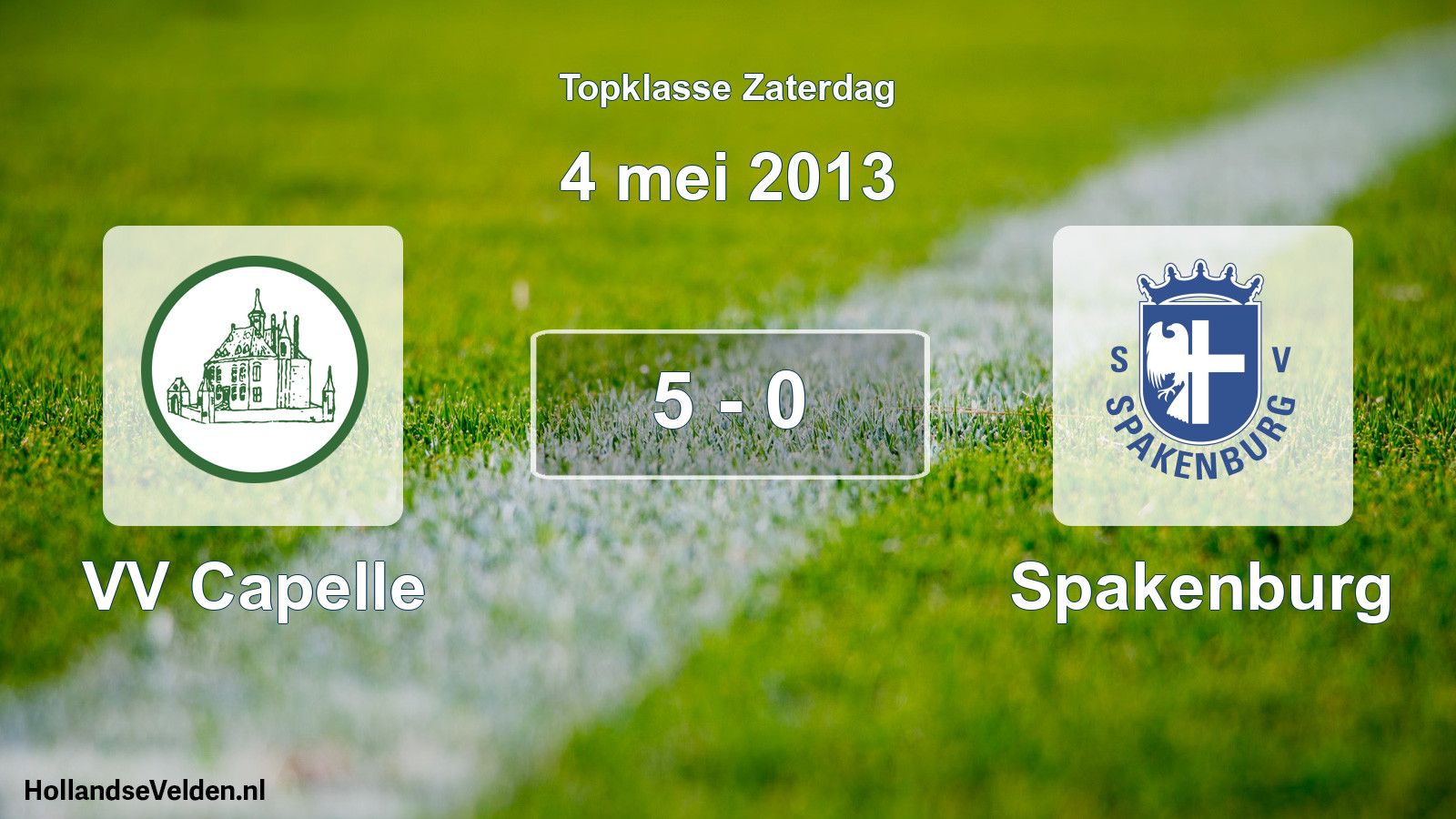 Gespeelde wedstrijd: VV Capelle - Spakenburg 5 - 0 (4 mei 2013)