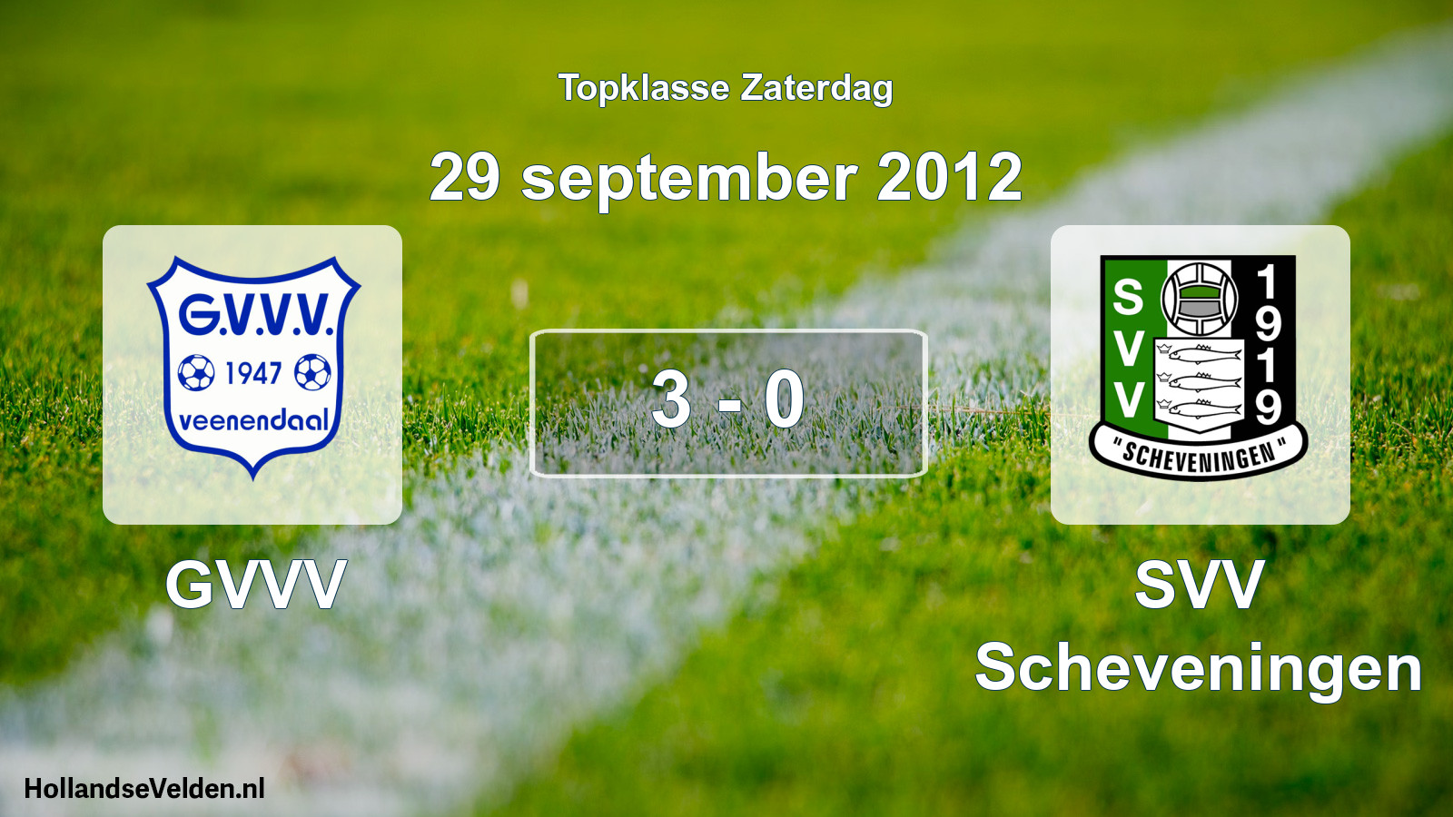 Gespeelde wedstrijd: GVVV - SVV Scheveningen 3 - 0 (29 september 2012)