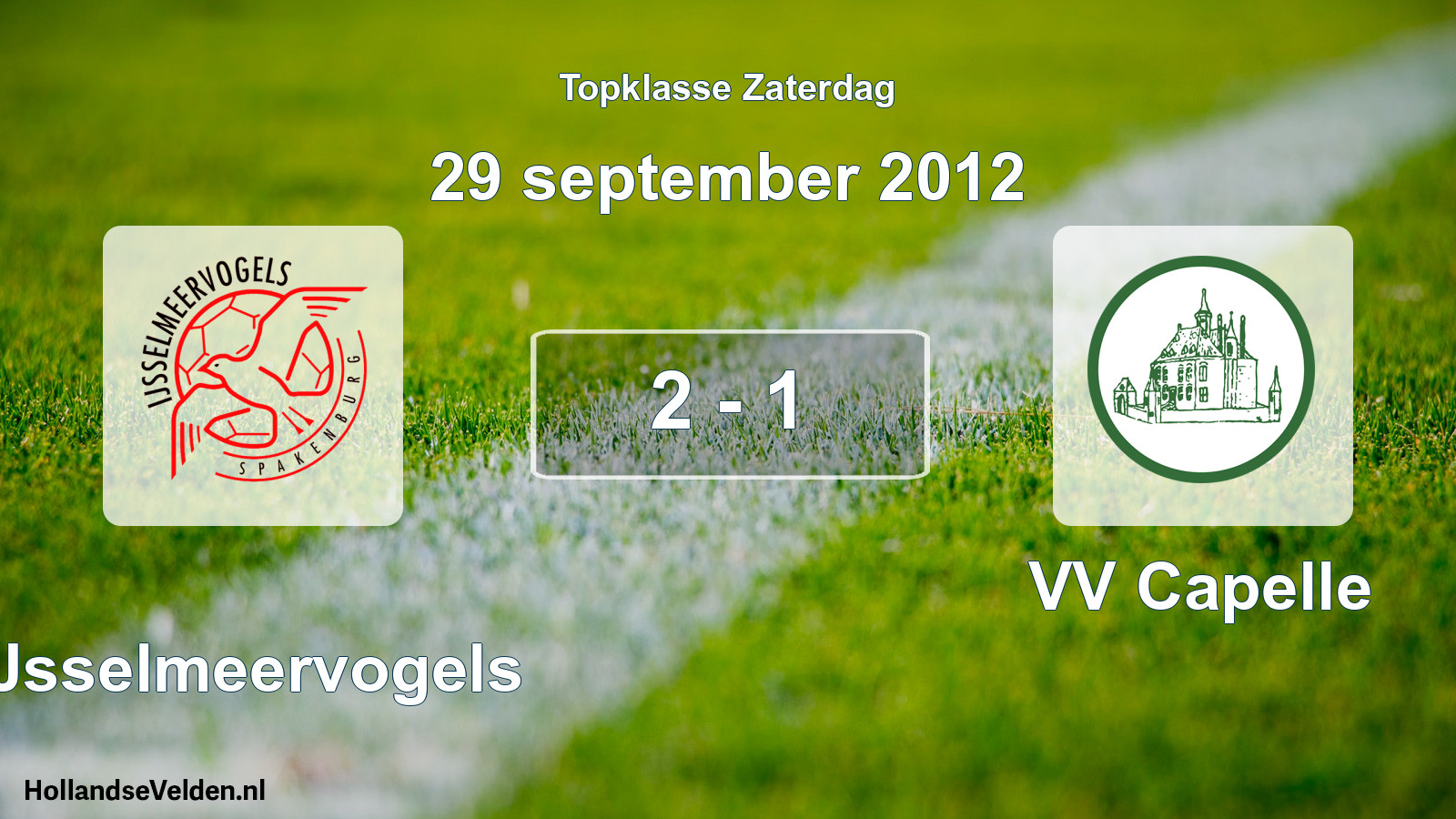 Gespeelde wedstrijd: IJsselmeervogels - VV Capelle 2 - 1 (29 september 2012)