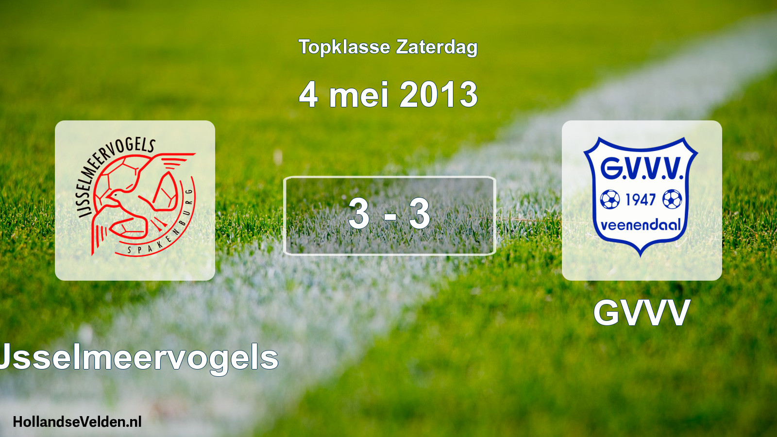 Gespeelde wedstrijd: IJsselmeervogels - GVVV 3 - 3 (4 mei 2013)