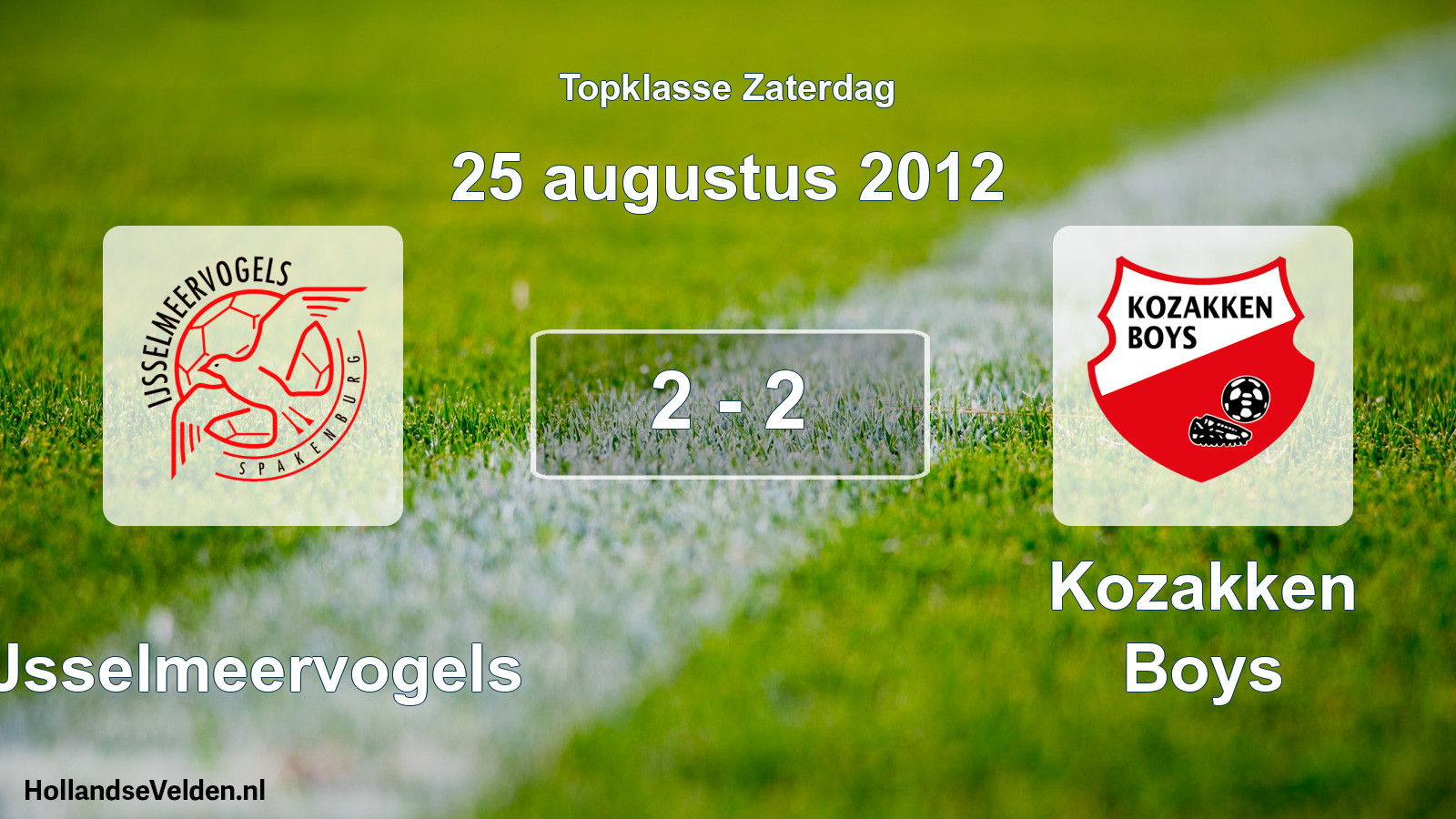 Gespeelde wedstrijd: IJsselmeervogels - Kozakken Boys 2 - 2 (25 augustus 2012)