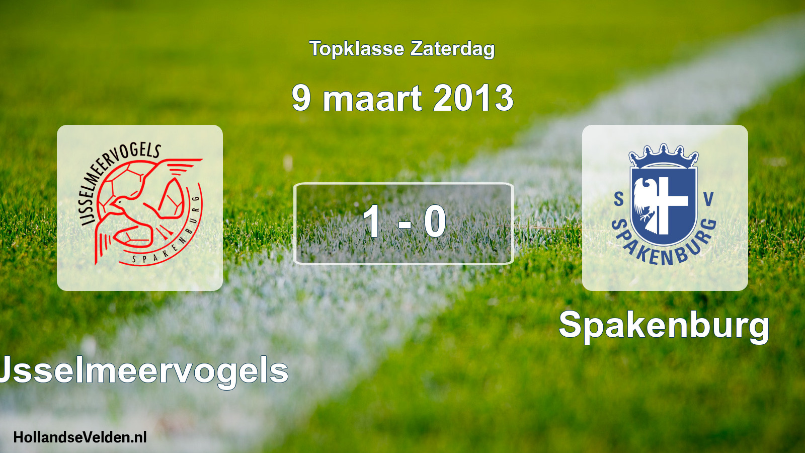 Gespeelde wedstrijd: IJsselmeervogels - Spakenburg 1 - 0 (9 maart 2013)