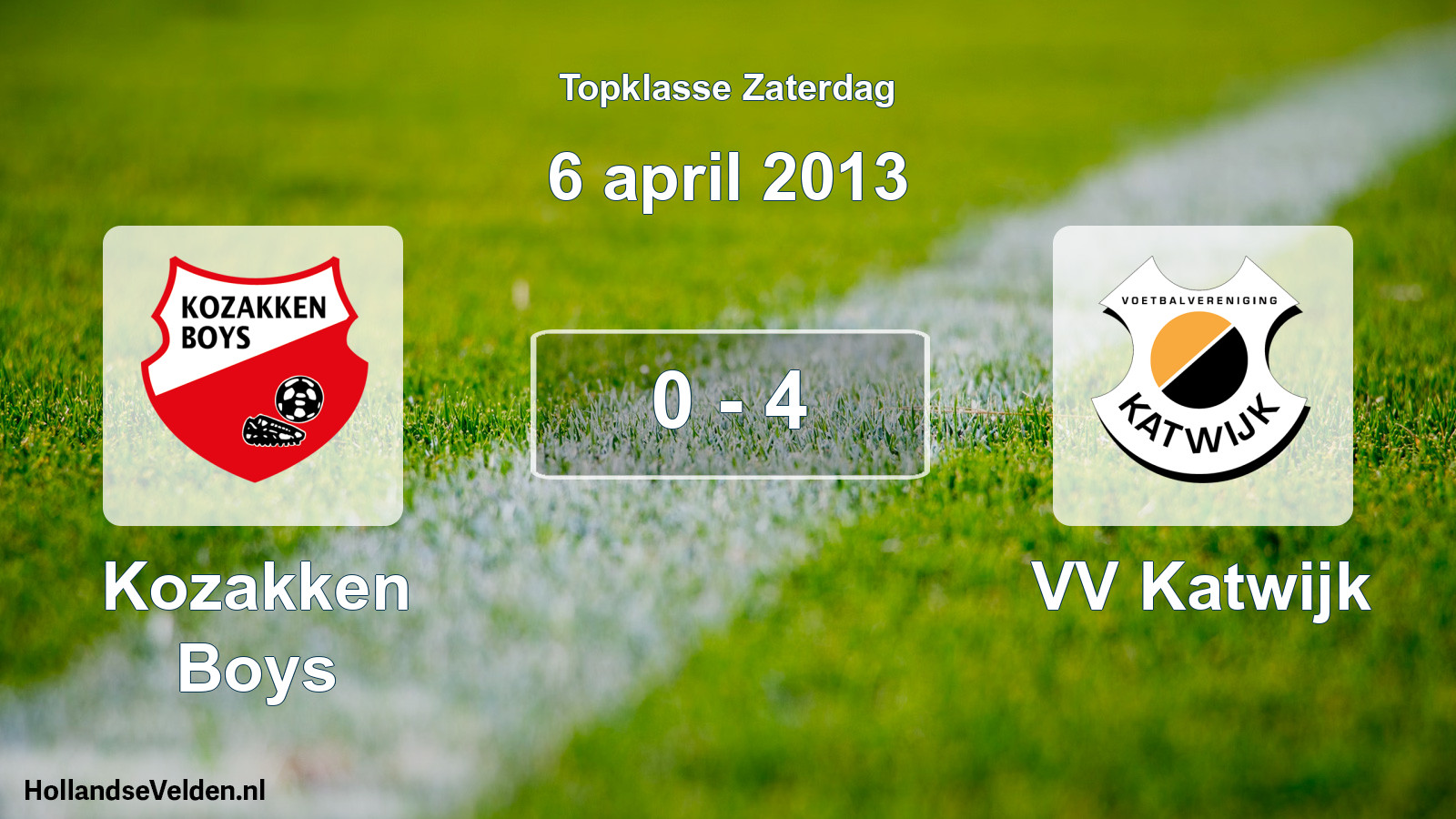 Gespeelde wedstrijd: Kozakken Boys - VV Katwijk 0 - 4 (6 april 2013)