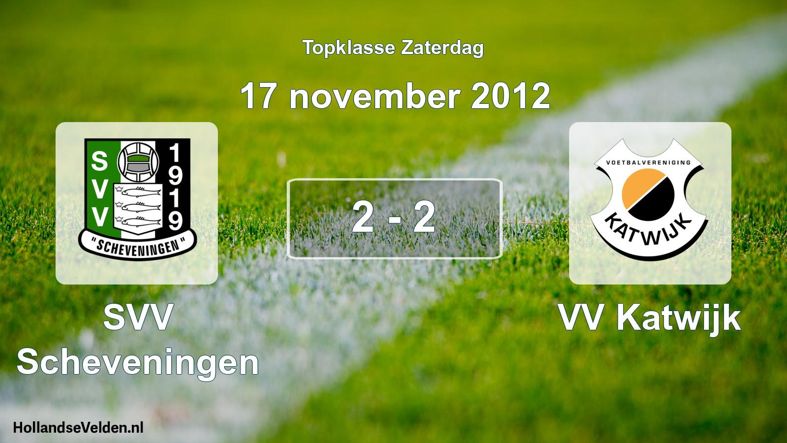 Gespeelde wedstrijd: SVV Scheveningen - VV Katwijk 2 - 2 (17 november 2012)