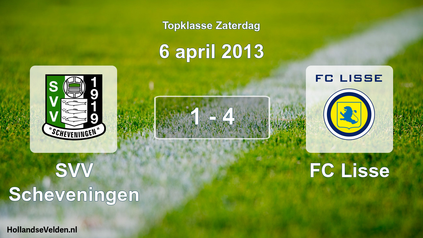 Gespeelde wedstrijd: SVV Scheveningen - FC Lisse 1 - 4 (6 april 2013)