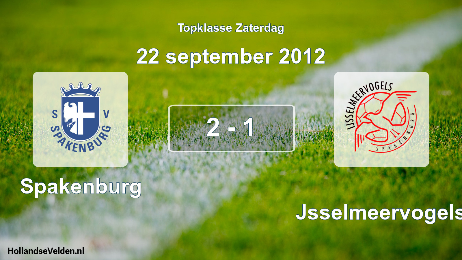 Gespeelde wedstrijd: Spakenburg - IJsselmeervogels 2 - 1 (22 september 2012)