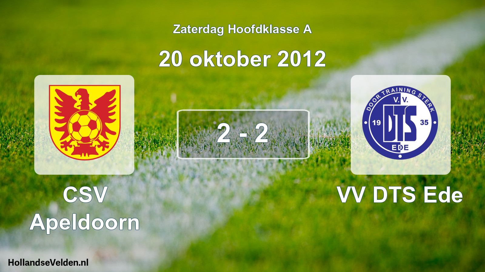 Gespeelde wedstrijd: CSV Apeldoorn - VV DTS Ede 2 - 2 (20 oktober 2012)