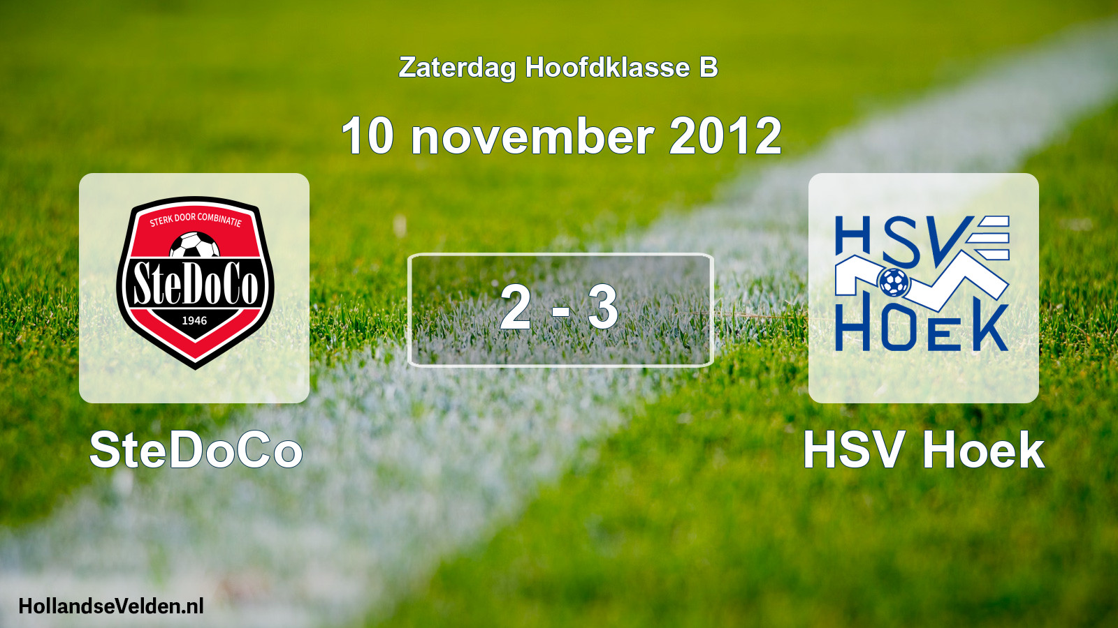 Gespeelde wedstrijd: SteDoCo - HSV Hoek 2 - 3 (10 november 2012)