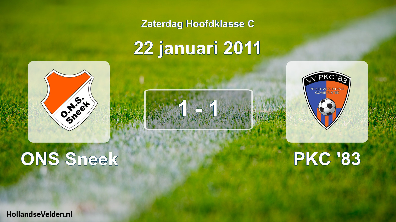 Gespeelde wedstrijd: ONS Sneek - PKC '83 1 - 1 (22 januari 2011)