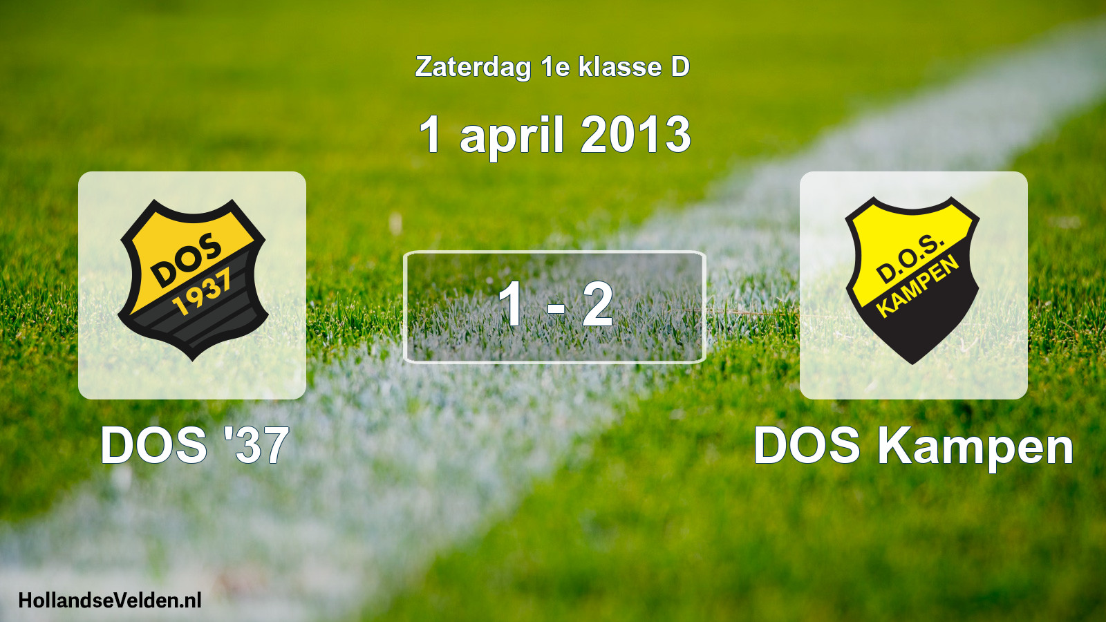Gespeelde wedstrijd: DOS '37 - DOS Kampen 1 - 2 (1 april 2013)