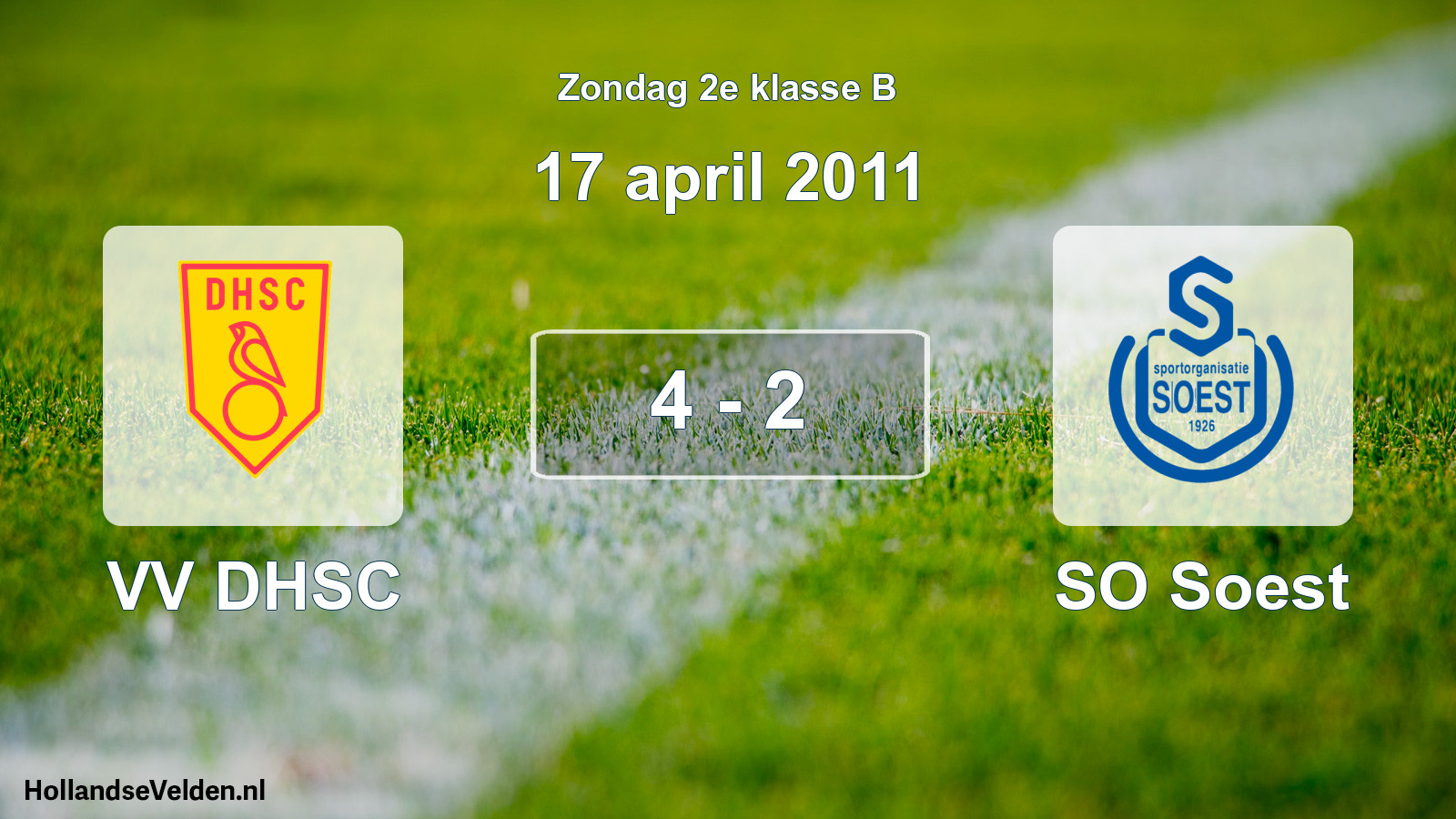 Gespeelde wedstrijd: VV DHSC - SO Soest 4 - 2 (17 april 2011)